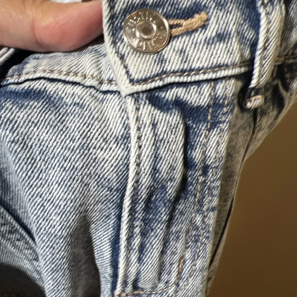 The Powerpuff Girls Justice Jeans Girls Sz 7 Easy Fit Acid‎ Wash Mom Cargo EUC